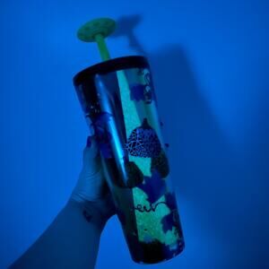 Starbucks Fall Halloween Pumpkins Glow in the Dark UFO Topper Tumbler 2024 Venti